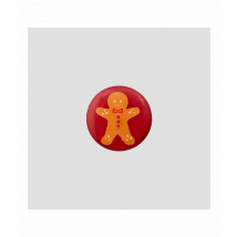 Bouton Polyester Bonhomme En Pain D'Épices, À Pied 18mm - Prym 50 Rouge
