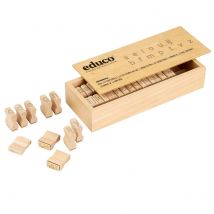 Apprendre Les Langues - Tampons De Lettres, Contours - Jeu Montessori - Educo