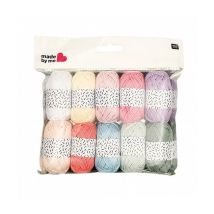 Minis Pelotes De Coton À Tricoter 10 X 10gr - Vintage - Rico Design 02 Multicolore