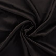 Tissu Satin De Viscose Uni Noir - Au Mètre - Craftine