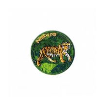 Ecussons Thermocollant Nature Fond Vert Diamètre 5 Cm - Mediac Tigre Vert