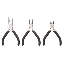Lot De 3 Pinces À Bijoux - Bec Rond, Bec Plat Courbé Et Pince Coupante - Vaessen Creative