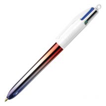 Stylo 4 Couleurs - Bic - Bleu, Rouge, Vert Et Noir - Pointe Moyenne - Couleurs France