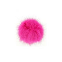 Pompons Fausse Fourrure - 10cm De Diamètre - Unic 112 Rose