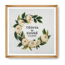 Kit De Point De Croix Mariage 36 X 36 Cm – Trimits Mariage