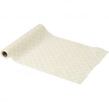 Chemin De Table Vichy Jaune Et Blanc (tissu) - Annikids