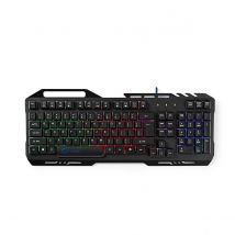 Nedis Clavier Gamer Filaire Avec Support Téléphone Rétroéclairé Led Noir - NEDIS