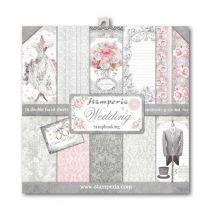 Pochette De 10 Feuilles Recto Verso Mariage Stamperia Scrapbooking