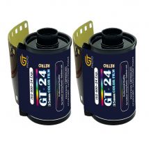 Gt Photo Pellicule Couleur Gt24film 35mm - Lot De 2 Films 24 Poses - Idéal Pour Photographie, Développement Et Impression De Qualité - GT PHOTO