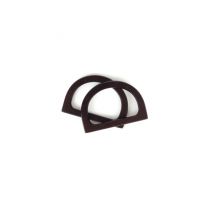 Lot De 2 Anses De Sac En Bois En Forme De Demi-cercle - Dmc Marron Foncé - Dmc