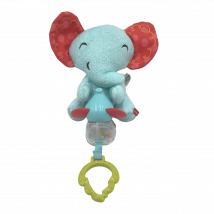 Doudou Vibrant Éléphant Vert