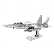 Metalearth Aviation: F-15 8.72x5.94x3.17cm, Maquette 3d En Métal Avec 1 Feuille, Sur Carte 12x17cm, 14+ - Metal Earth