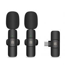 Microphone Sans Fil Réduction De Bruit Pour Téléphone Type-c Noir Yonis - Yonis