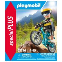 Playmobil Special Plus 71756 Cycliste Avec Vtt Et Souche D'Arbre