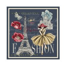 Tissu Carré Jacquard 48x48 Paris - Distrifil