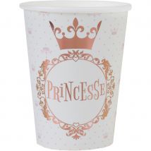 10 Gobelets Princesse Rose Gold - Santex
