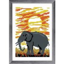 Kit À Broder Au Point De Croix L'Éléphant - LUC