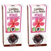 Fleurs Comestibles Bio - Pétales D'Hibiscus 160 G - Aromandise