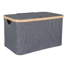 Panier En Bambou Gris Foncé 30 X 45 X 25 Cm - Youdoit