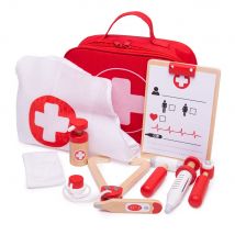 La Sacoche De Docteur Avec Accessoires En Bois - Bigjigs - Rouge - Bigjigs Toys
