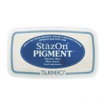 Stazon Tampon Encreur Pigmenté, Marine, 9,6x5,5x2,2cm - Tsukineko