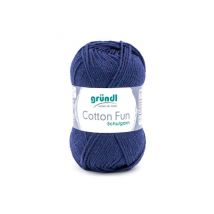 Fil À Tricoter Cotton Fun - Gründl - Certifié Oeko-tex 11 Bleu