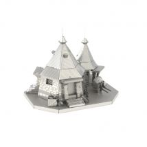 Metalearth: Harry Potter / La Cabane De Hagrid 8x6.1x6.4cm, Maquette 3d En Métal Avec 2 Feuilles, Sur Carte 12x17cm, 14+ - Metal Earth