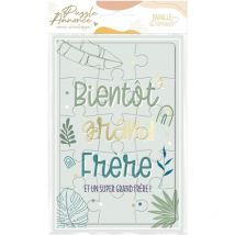 Carte Puzzle - Annonce Naissance Originale - Bientôt Grand Frère - 15x10cm - Sudio