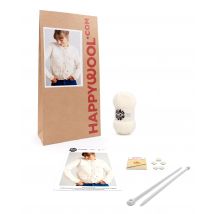 Kit Tricot Gilet Antoine Ecru 34/36 - Pingouin