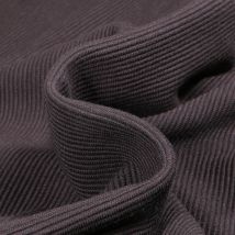 Tissu Jersey Côtelé Ottoman Uni Noir - Au Mètre - Craftine