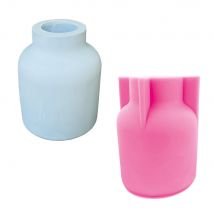 Moule En Silicone Ø 12cm X 15cm - Vase Baril - Jesmonite