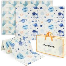 Tapis D'Éveil Bébé Mousse, Motifs Espace - Tapis D'Éveil Pliable 2 Faces 180*120 - Moby System