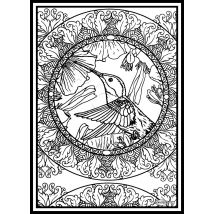 Tableau Velours A Colorier Mandala Colibri Sericolor