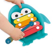 Xylophone Pingouin Bleu Turquoise - Ludi - Orange