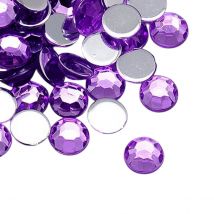 300 Perles Strass Cabochon Rond Strass Violet 2 Mm Acrylique À Coller - Dos Argenté - Creation Diy - La boutique de Karine
