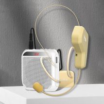 Microphone Sans Fil Bluetooth Kit Haut-parleur Léger Haute Sensibilité Blanc Yonis - Yonis