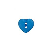 Boutons Coeur 2 Trous 12 Mm X 4 - Union Knopf Bleu Moyen - PrymUnionKnopf