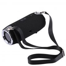 Enceinte Bluetooth Portable V4.1 Stéréo Avec Sangle Micro Intégré Support Carte Tf Et Aux In Autonomie 15h Anti-rayures Noir Yonis - Yonis