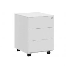 Caisson De Bureau Metal Verrouillable Avec 3 Tiroirs Rangement De Documents Papeterie - No Name