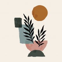 Tableau Sur Toile Abstrait Coloré 30x30 Cm - Ceanothe