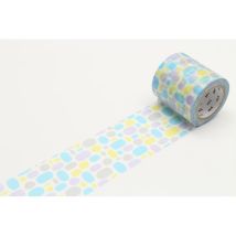 Masking Tape - Masking Tape Mt Casa 5 Cm Pavés Ronds Bleu - Pool Blue - MT Masking Tape