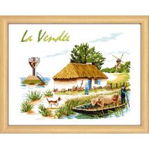 Kit À Broder Point De Croix La Vendée - LUC