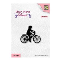 Tampon Transparent Petite Fille Sur Son Vélo Nellie Snellen - Nellie's choice