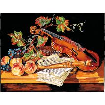 Canevas Pénélope Antique Nature Morte Au Violon 50x65cm - Margot