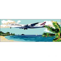 Canevas Antique L'Avion 30x65cm - Megacrea DIY