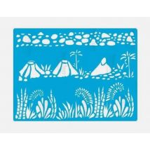 Pochoir Plastique Souple Réutilisable 18,5 X 14,5 Cm Fabrika Decoru Dinausoria 380 - FABRIKA DECORU