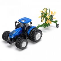 Tracteur Jouet Radiocommandé 1/24 Double Roues Avec Faneuse A Foin Ko6637hb - Korody