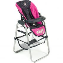 Chaise Haute Pour Poupées - Design Marine Et Rose À Pois. - Bayer Chic 2000