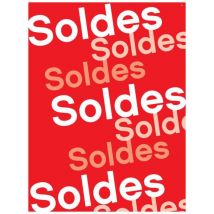 Affiche Rouge/impression Blanche soldes 60x80 Cm 12 U. - Apli