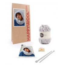 Kit Tricot Capuche Snowboard Gris Perle Tu - Pingouin